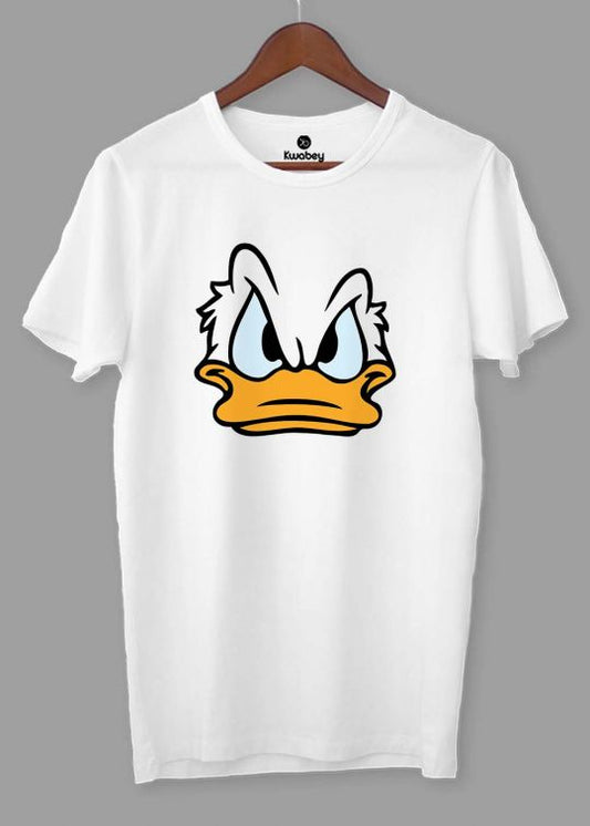 Angry Donald White Half Sleeve T-shirt For Men