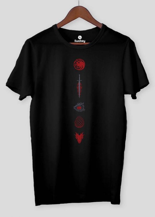 Dragon House Graphics Black Half Sleeve T-shirt For Men
