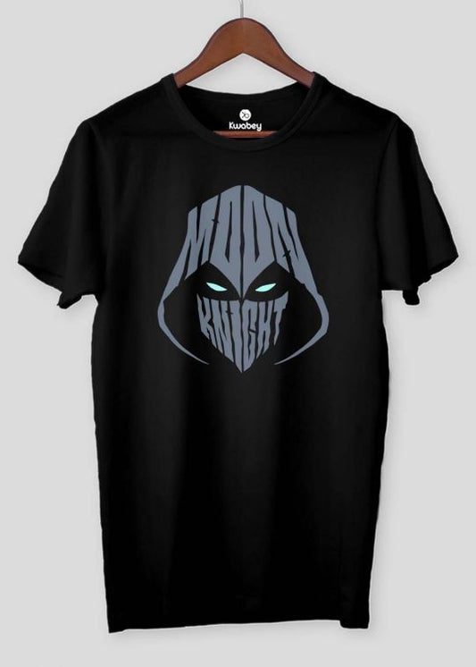 Moon Knight Mask Black Half Sleeve T-shirt For Men