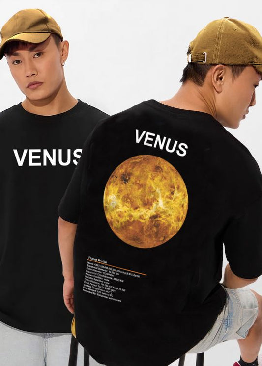 Venus Black Oversized T-Shirt For Men