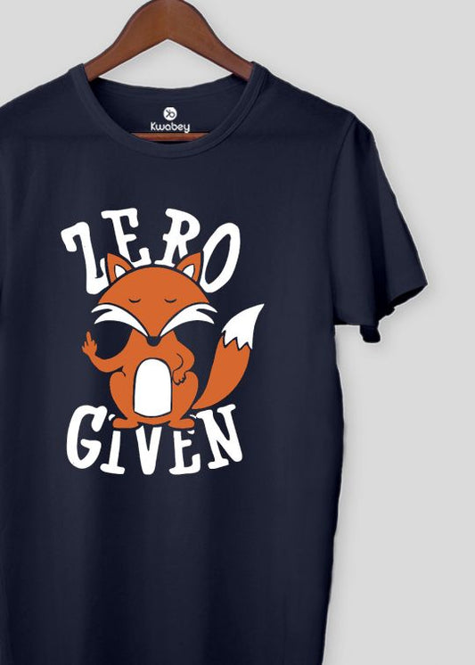 Zero F Given Navy Half Sleeve T-Shirt For Men