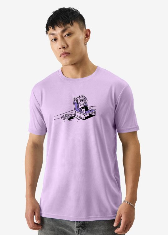 Offical Relaxed Jerry Lilac Half Sleeve T-Shirt For Men