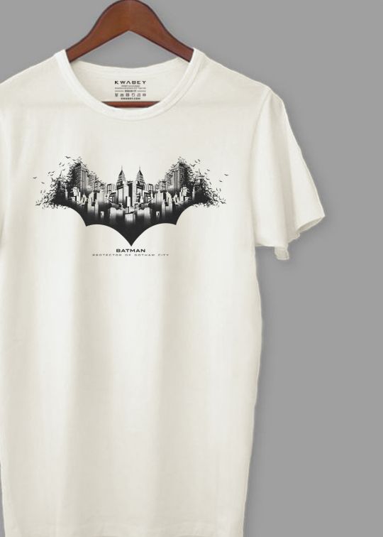 Protactor Batman Egg Shell Half Sleeve T-Shirt For Men