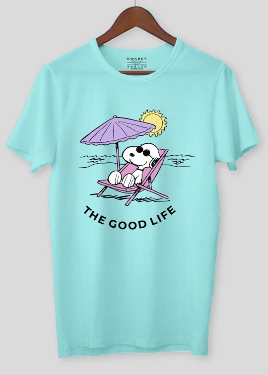 The Good Life Snoopy Half Sleeve T-Shirt For Men