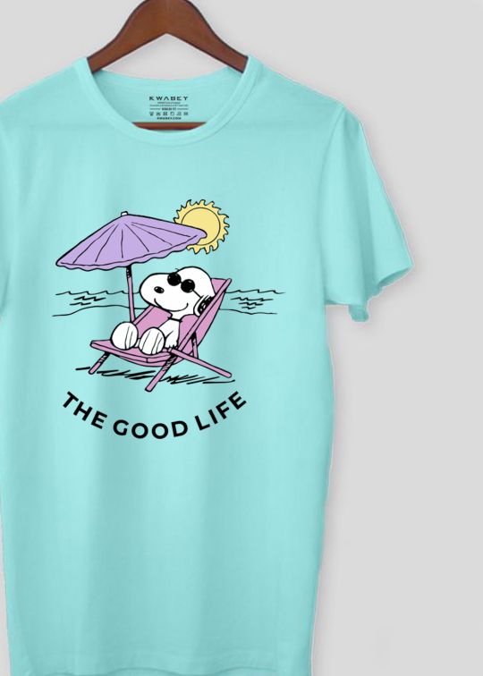 The Good Life Snoopy Half Sleeve T-Shirt For Men