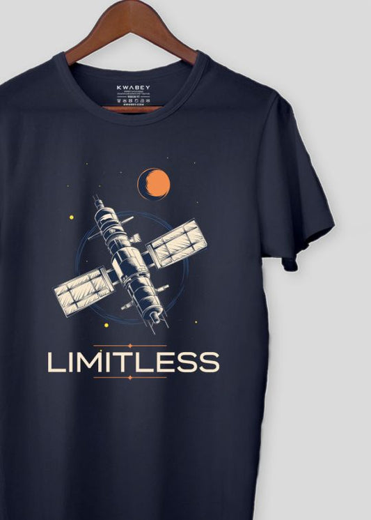 Limitless Navy Half Sleeve T-Shirt For Men