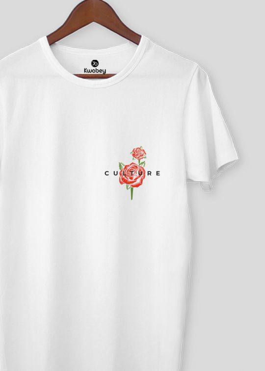 Culture White Half Sleeve T-Shirt For Men