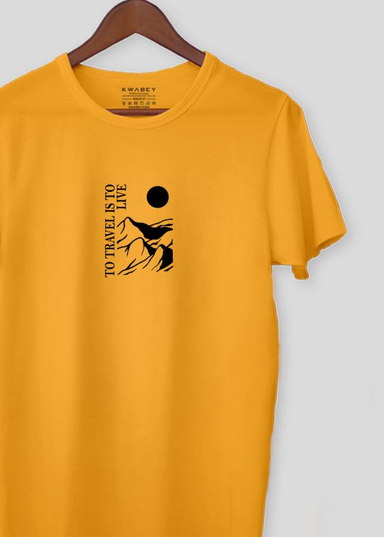 Travel Is To Live Half Sleeve T-Shirt For Men