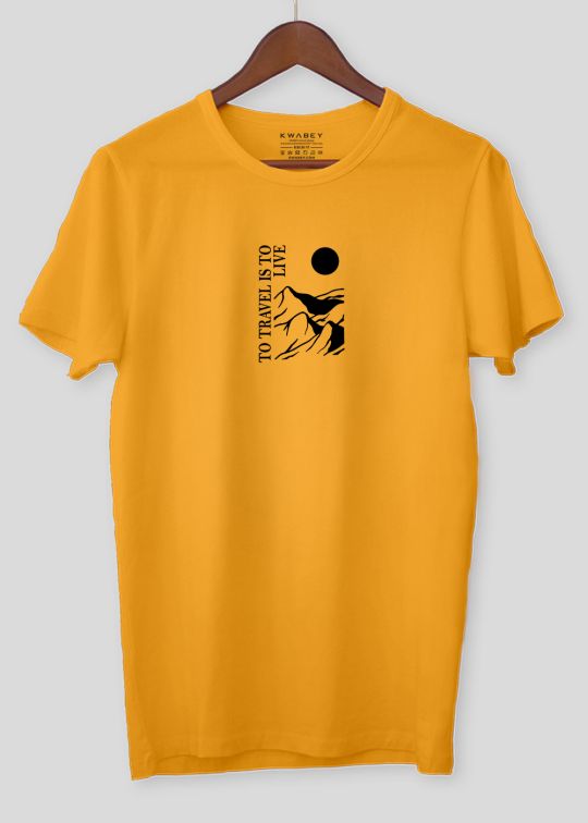 Travel Is To Live Half Sleeve T-Shirt For Men