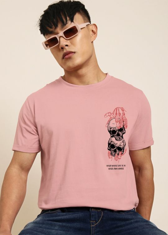 Whole Life Is In Your Hand Half Sleeve T-Shirt For Men