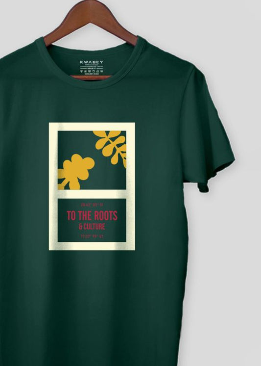 To The Roots Bottle Green Half Sleeve T-Shirt For Men