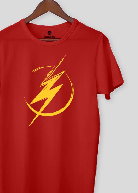Flash Red Half Sleeve T-Shirt For Men