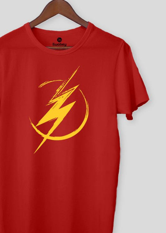 Flash Red Half Sleeve T-Shirt For Men