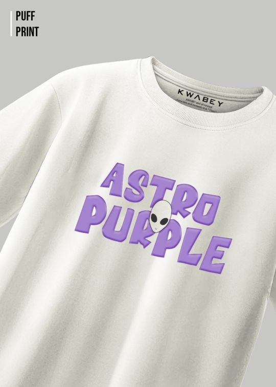 Astro Purple Off White Oversized T-shirt For Men