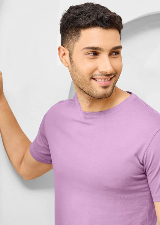 Solid Lavender Half Sleeve RN T-Shirt