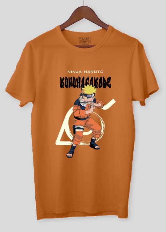 Naruto Ninja Rust Half Sleeve T-Shirt For Men