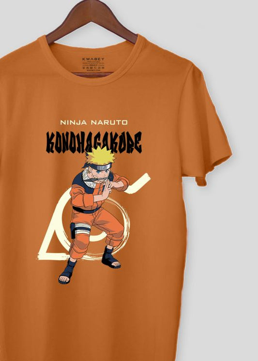 Naruto Ninja Rust Half Sleeve T-Shirt For Men