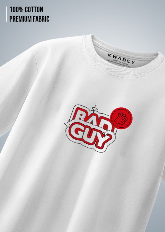 Bad Guy Premium White Oversize T-Shirt for Men