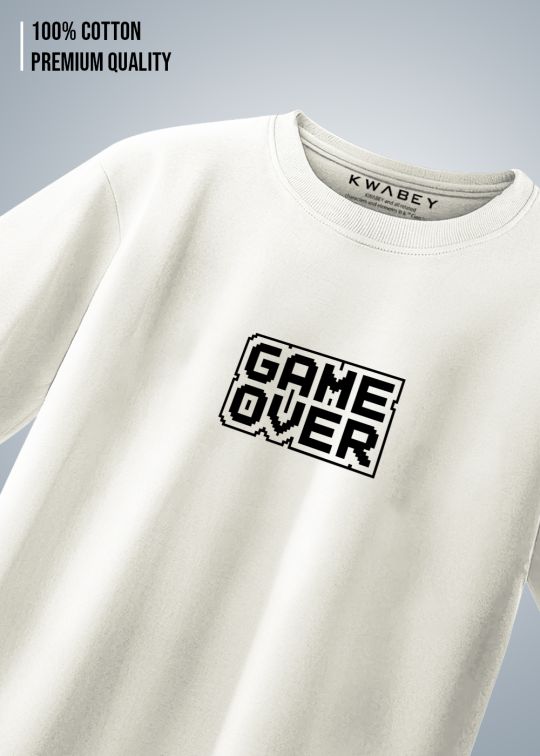 Game Over - Beware The Invasion - Off-White Oversize T-Shirt for Men