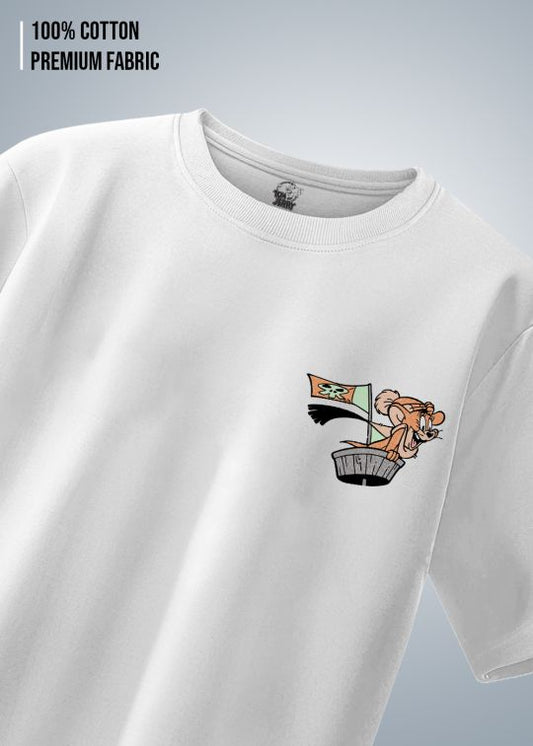 Tom & Jerry Sailing Premium White Oversize T-shirt for Men