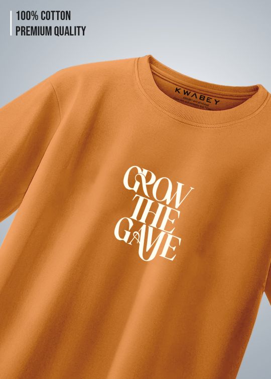 Grow The Game Premium Rust Oversize T-Shirt for Men