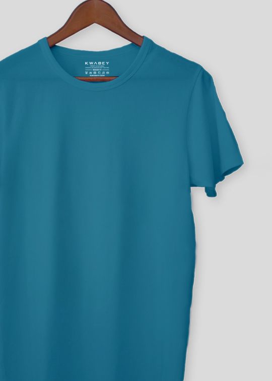 Basic Teal Color Half sleeve T-Shirt for Men