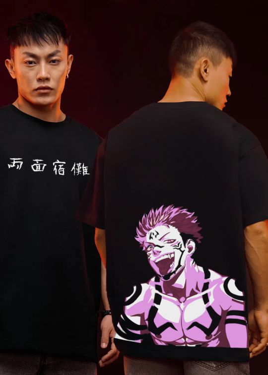 Anime Black Oversized T-Shirt For Men