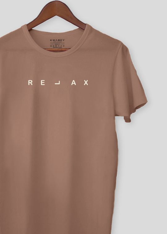 RELAX Mocha Moose Half Sleeve T-Shirt for Men