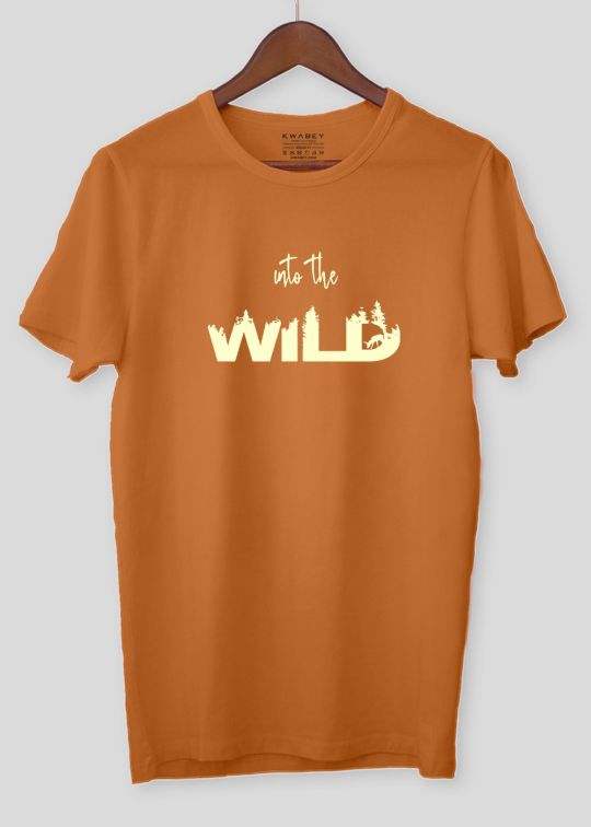 Into The Wild Rust Half Sleeve T-Shirt for Men