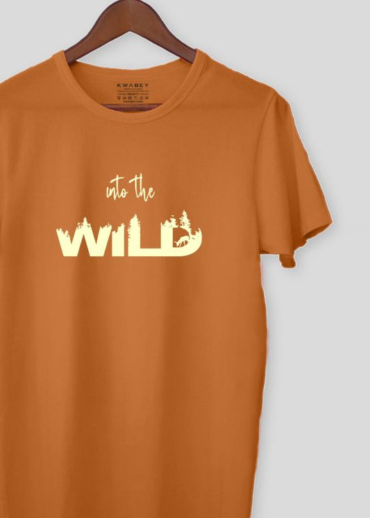 Into The Wild Rust Half Sleeve T-Shirt for Men