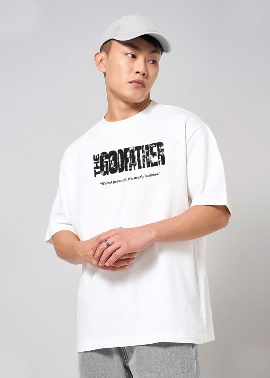 The Godfather Premium White Oversized T-shirt For Men