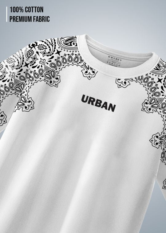 Urban Street Wear Premium White Men Oversized T-shirt