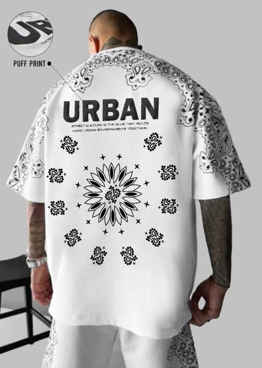 Urban Street Wear Premium White Men Oversized T-shirt