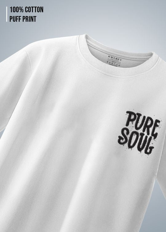 Pure Soul Premium White Men Oversized T-shirt