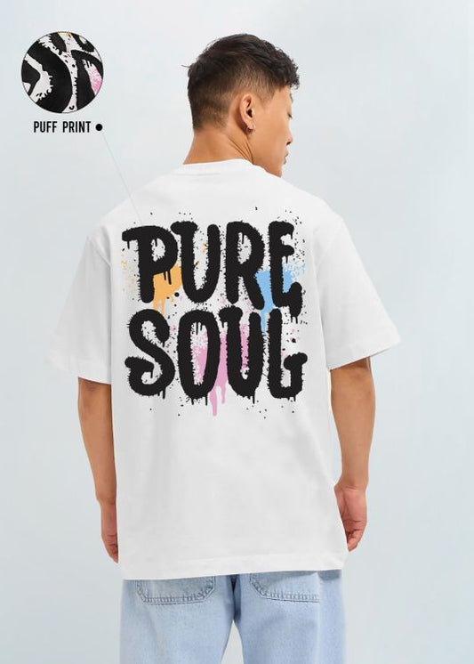 Pure Soul Premium White Men Oversized T-shirt