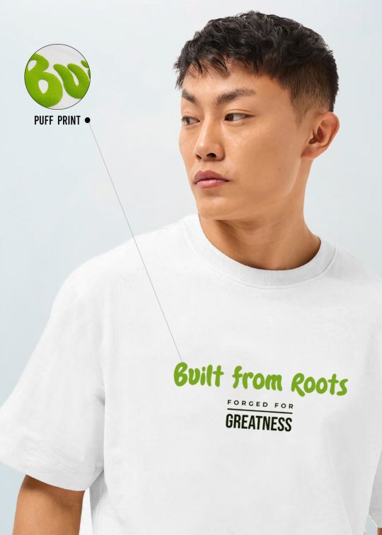 Forged for Greatness Premium White Men Oversized T-shirt