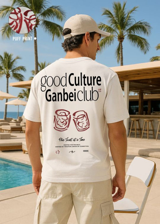 Good Culture Ganbei Club Premium Egg Shell Men Oversized T-shirt