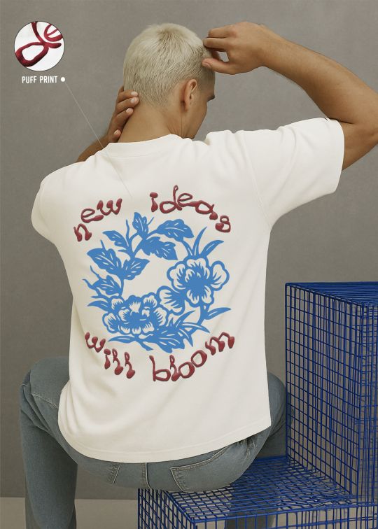New Ideas Will Bloom Premium Egg Shell Men Oversized T-shirt