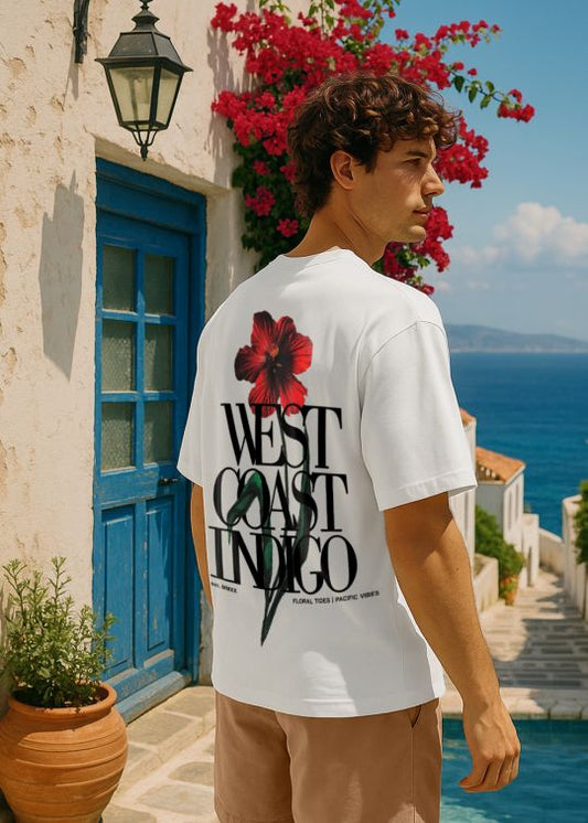 West Coast Indigo Premium Egg Shell Men Oversized T-shirt