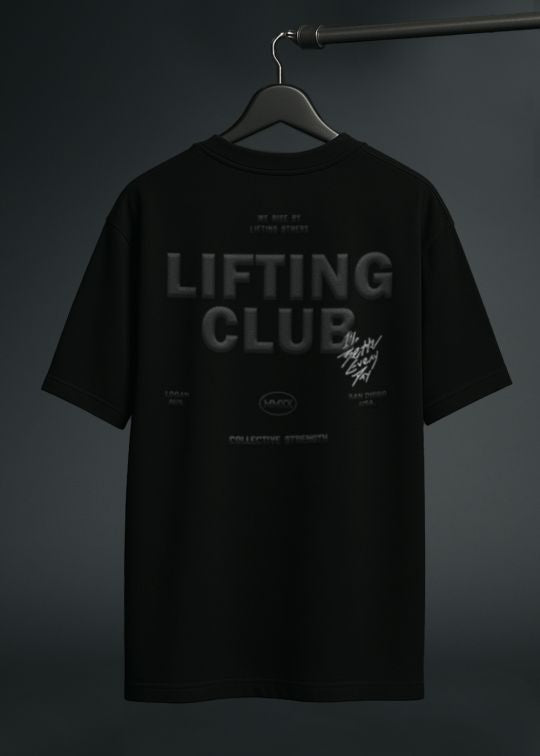Lifting Club Black Men Oversized T-shirt