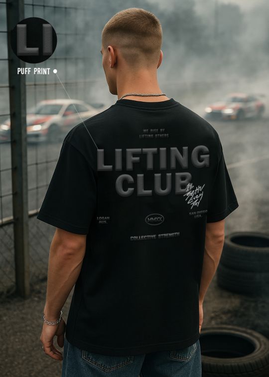 Lifting Club Black Men Oversized T-shirt