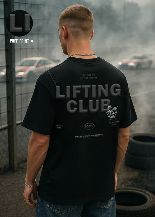 Lifting Club Black Men Oversized T-shirt