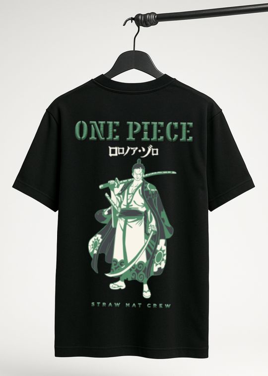 One Piece Premium Black Oversized T-shirt For Men