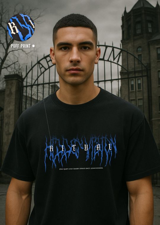Ritual Premium Black Oversized T-shirt For Men