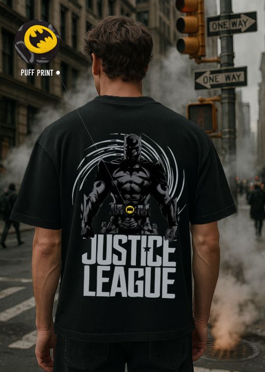 Batman Justice League Premium Black Oversized T-shirt For Men