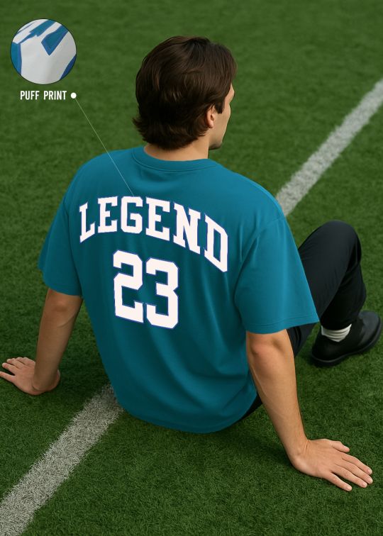 Legend 23 Premium Teal Oversized T-shirt For Men
