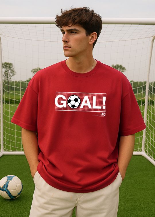 Goal Daffy Duck Premium Red Oversized T-shirt For Men