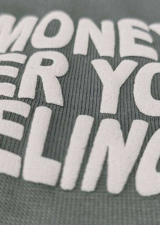 Money Over Your Feelings Premium Ultimate Grey Oversized T-shirt For Men