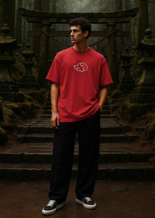 Itachi Uchiha Premium Red Oversized T-shirt For Men