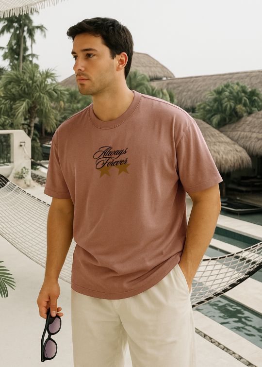 Always Forever Mocha Premium Oversized T-shirt For Men